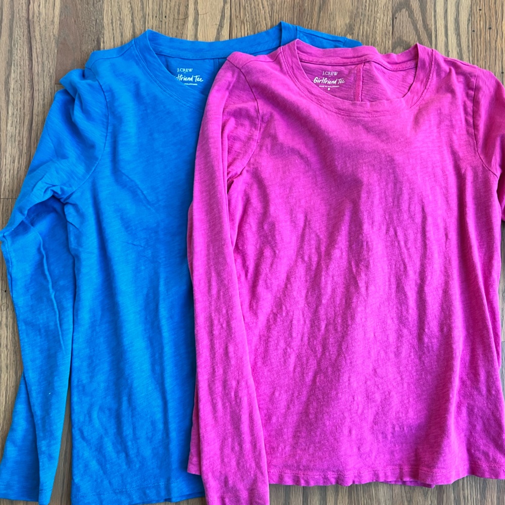 2-pack j Crew long sleeve t-shirts. Bright fun colors. Never worn.